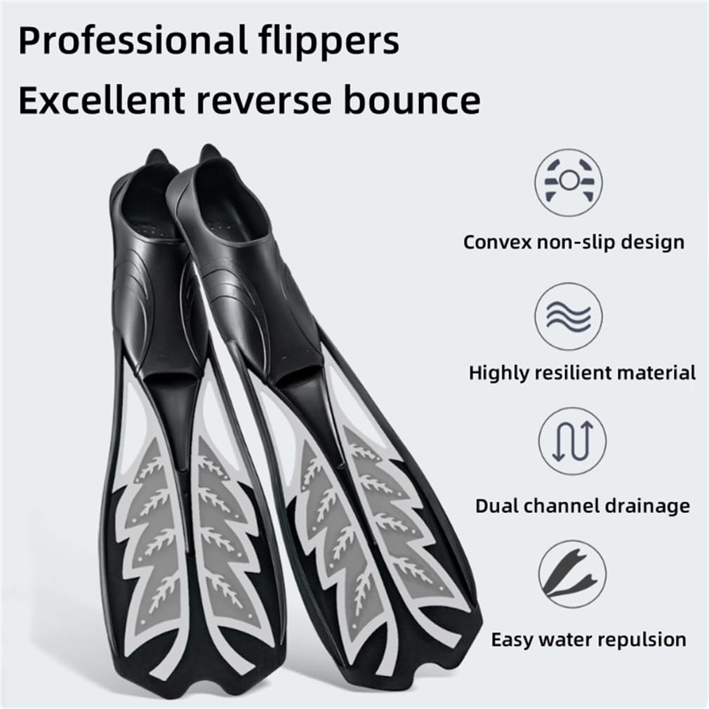 Attrezzatura professionale per snorkeling per adulti e giovani, set di boccaglio in silicone di grado Full Dry Top con design convesso antiscivolo e piastra in vetro rinforzato HD, set da