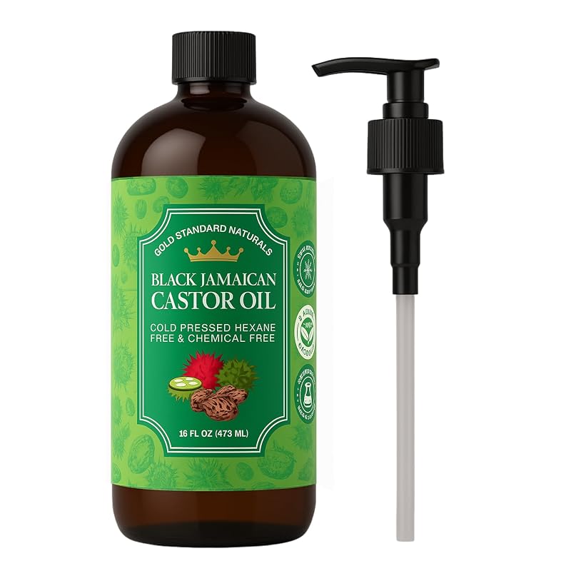 Generic Óleo de Rícino Preto Jamaicano 473 mL com Bomba