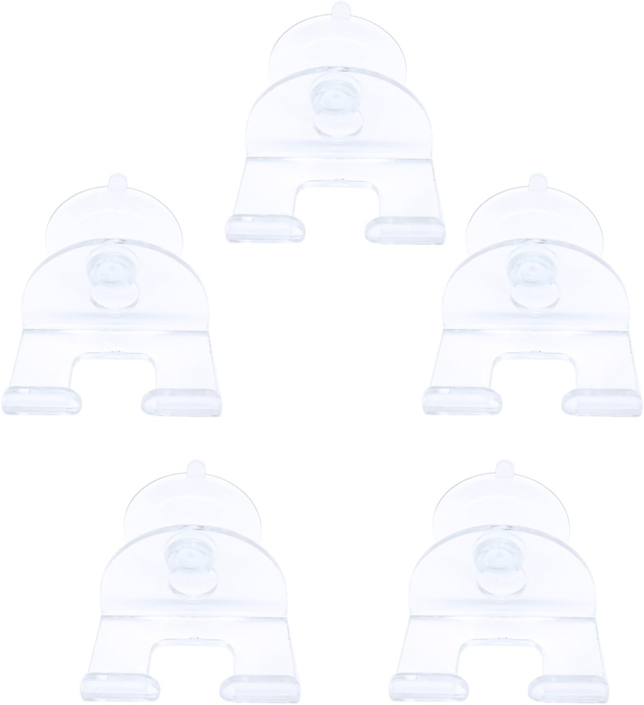 Suction Razor Holder, AOCOKCO Thick Suction Cup Hook Transparent Reusable Hook Super Heavy Duty Razor Holder Set of 5