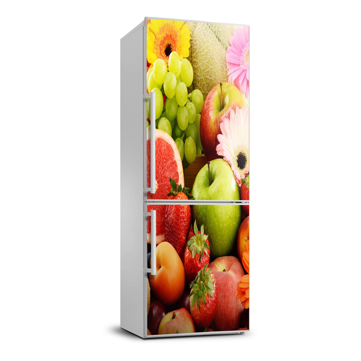 Autocollant frigo 70x190cm Tulup sticker déco autocollant réfrigérateur fleurs