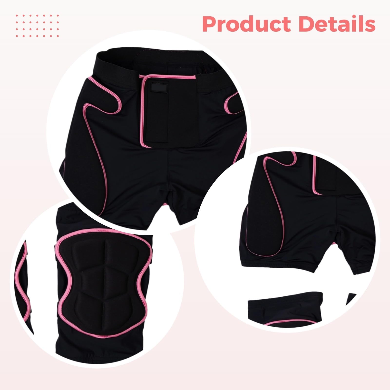 Wintersport-Sicherheitsausrüstung, 3D-gepolsterte Schutzausrüstung, Skaten, Skifahren, Schutz-Set, Damen, Ski, Snowboard, Hüftschutz, Shorts mit Knieschonern, 3-teiliges Set mit gepolsterten