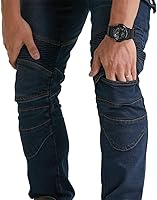 Vista 5 de Pantalones de Motocicleta, Jeans Versátiles y Duraderos para Hombres y Mujeres con Almohadillas de Protección para la Cadera y la Rodilla