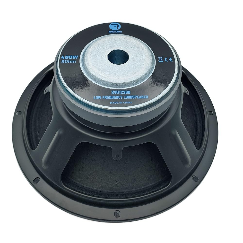 Seven Soundvector SVG12SUB/8 Subwoofer 30 cm 12 Pouces Haut-Parleur Professionnel de Grave Subgrave 8 Ohm 400 W AES 800 W Peak