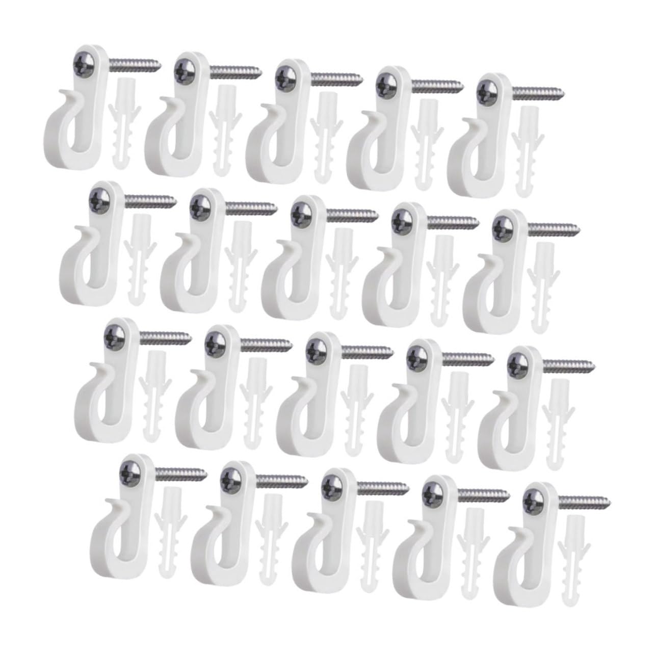 Cabilock 20 Set String Light Hooks for Outdoor and Indoor Use for Hanging Fairy LED Lights Plant Pots and Baskets Minimalist Design for Efficient Space Management and Organization