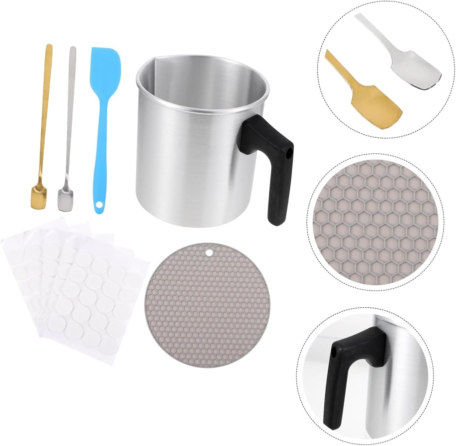 KONTONTY Candle Melting Pot Stainless Steel for DIY Candle Making Kit