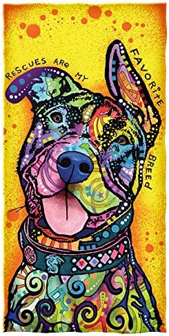 Dean Russo Rescues are My Favorite Breed Super Soft Plush Cotton Beach Bath Pool Towel