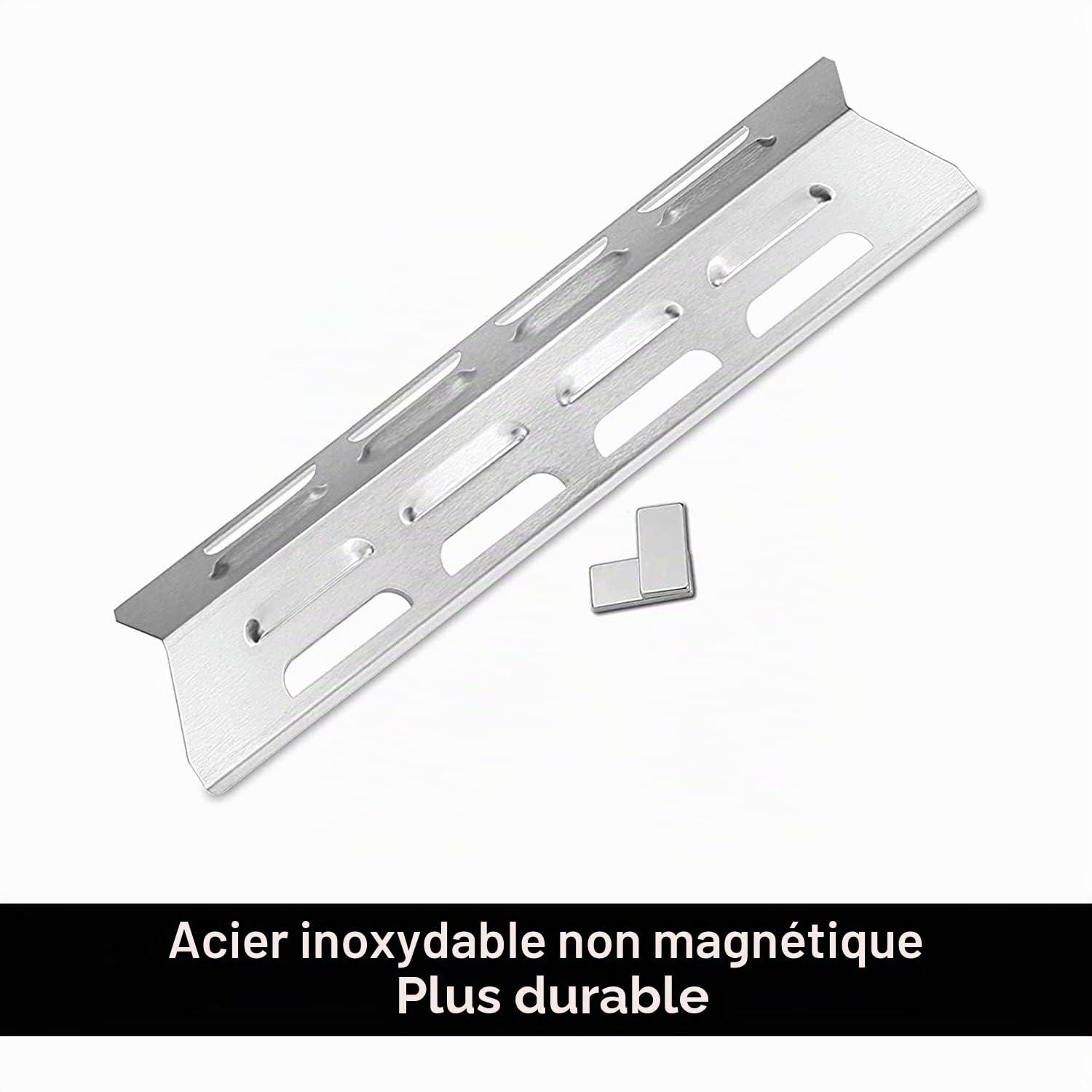 Denmay 41 cm Plaque Chaleur Barbecue gaz pour Blooma Kansas 4, Blooma Ultar 4, Uniflame 4 Brûleurs, Ultra Chef, diffuseur Barbecue en Acier Inoxydable Pièces de Rechange Lot de 4