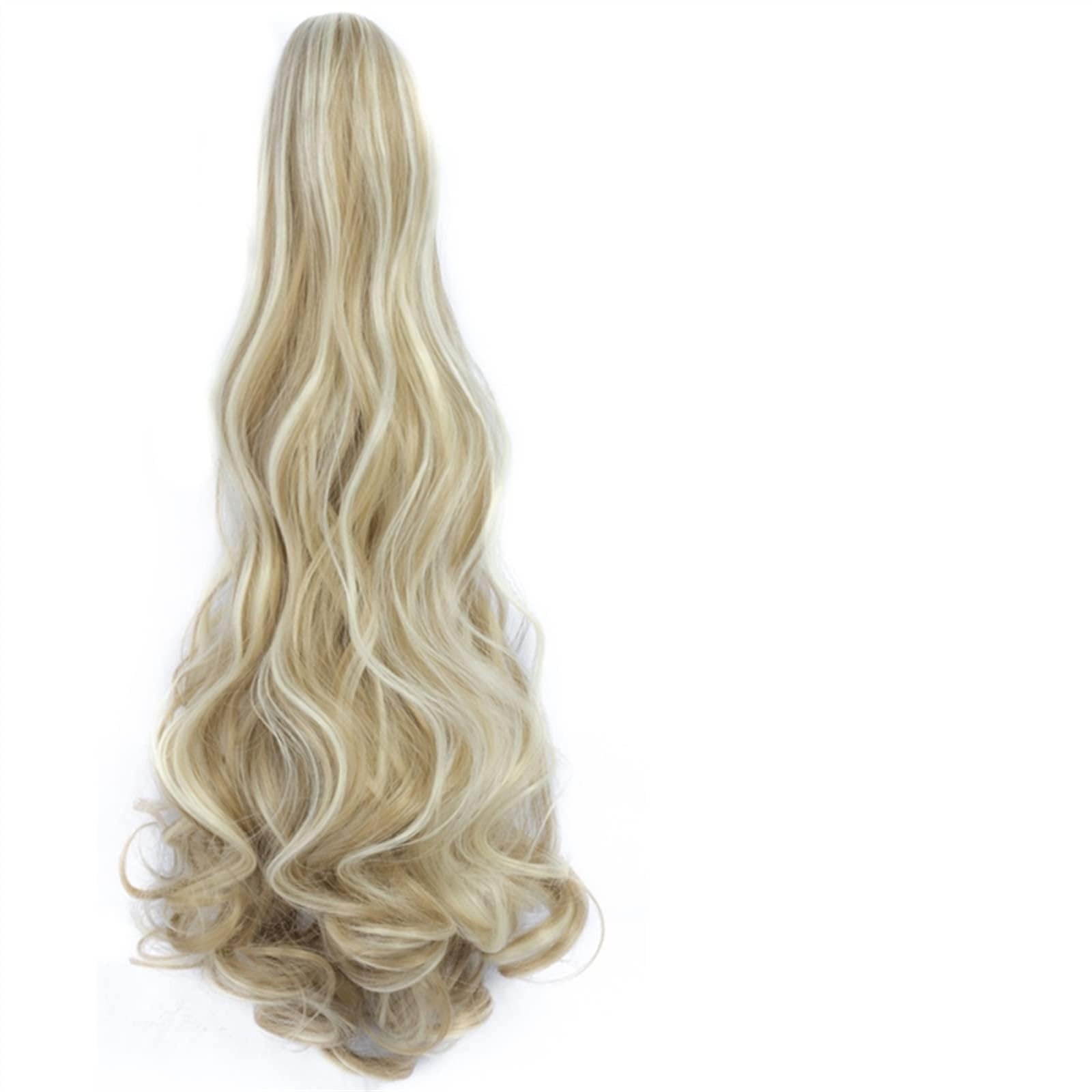 Estensione coda di cavallo Clip ad artiglio sintetica lunga e dritta sulle estensioni dei capelli a coda di cavallo Pezzo di capelli a coda di cavallo resistente al calore da 24 pollici for le donne Q