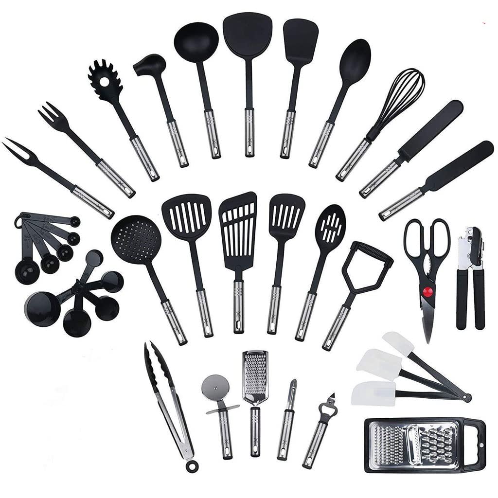 MYUYEE Shovel Spoon Set Kitchenware Set Tube Handle Stainless Steel Home Kitchen Shovel Spoon Small Utensils