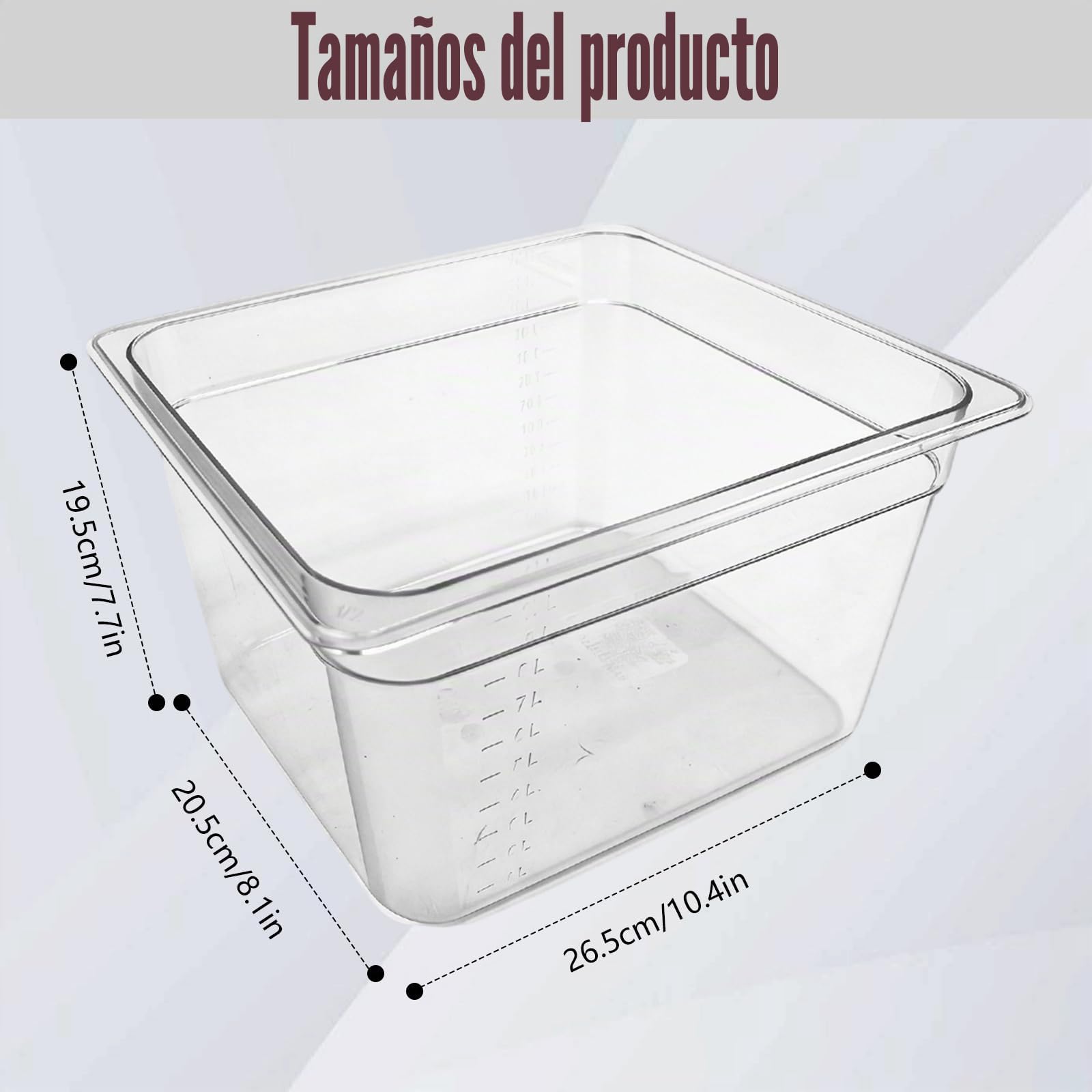 Contenedor Sous Vide, 11L con Tapa Abatible Actualizada y Rejilla de Acero Inoxidable 32,5×26,5×20cm Contenedor Transparente BPA Free para Cocinas Sous Vide para Cocinar Pescado y Carne