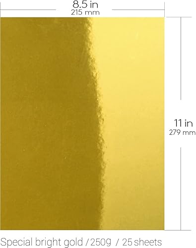 Miniatura 2 de KODAMAA Papel metálico dorado y plateado de alta calidad cartulina multiusos perfecta para manualidades de festivales embalaje de regalo 25 hojas