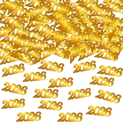 Image of Graduation Decorations 2026, Gold Graduation Confetti 2026 - Pack of 500 | Shiny 2026 Confetti | 2026 Confetti Graduation, 2026 Graduation Table Decorations, Grad Confetti 2026 - KatchOn