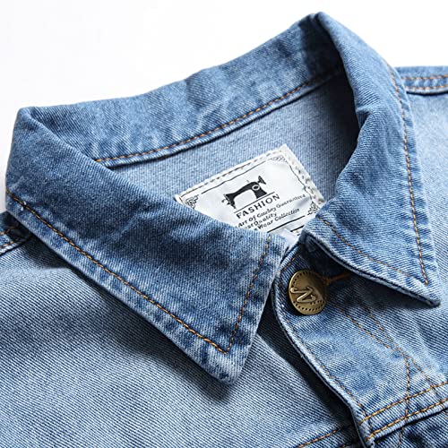 Denim Vest Men Lapel Sleeveless Slim Fit Retro Ripped Casual Jean Vest for Men's3