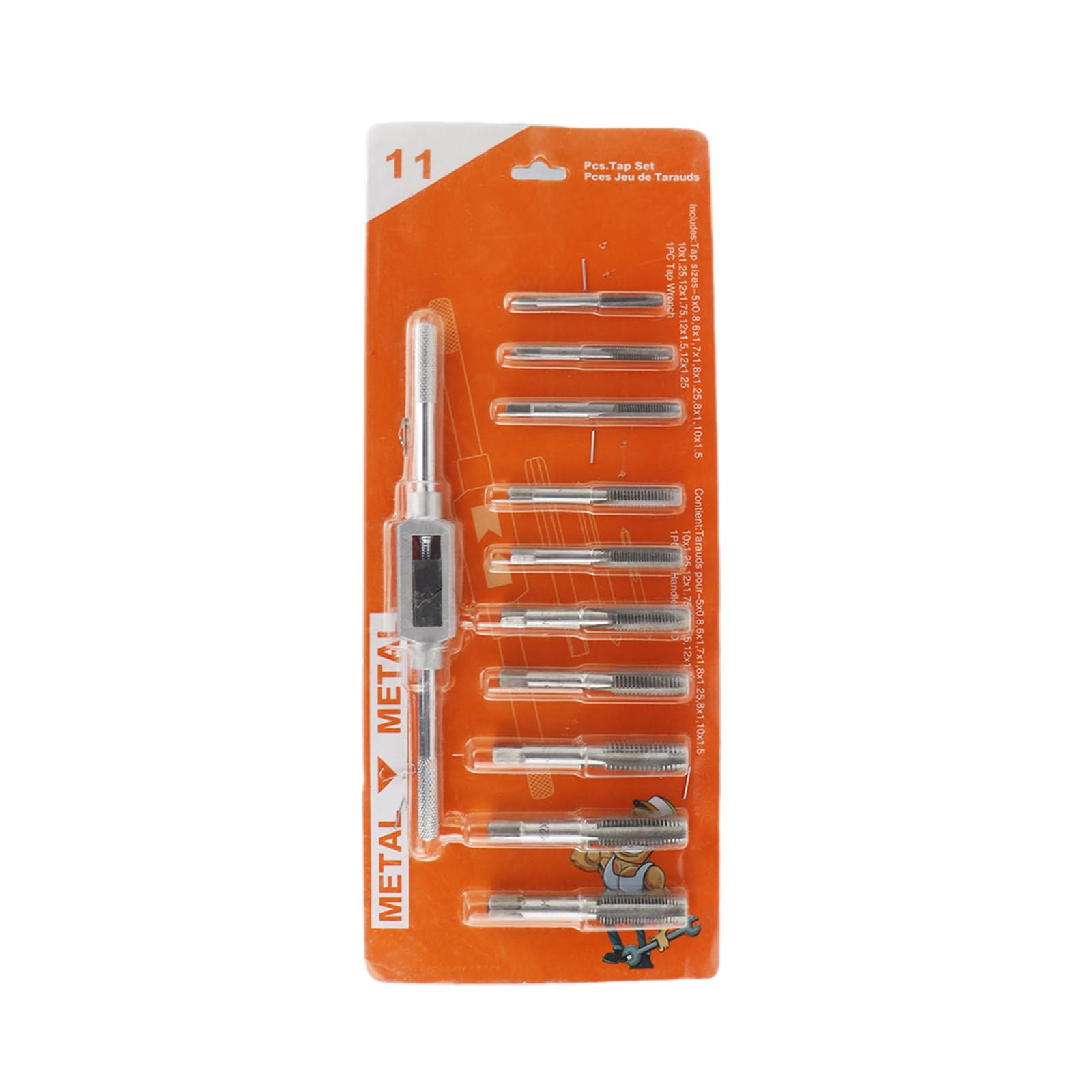 Crffz Tap Wrench Set 11Piece Tap And Die Set For Mechanical Repair, Automotive Work, Home Projects Professional And Hobbyist Use Multiple Size Tapping