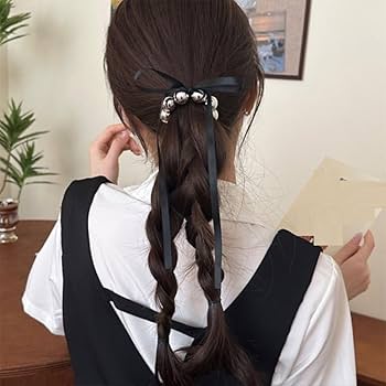 シュシュ  ヘアゴム  ブラックラメ×シルバービーズ syu-300132.jpg