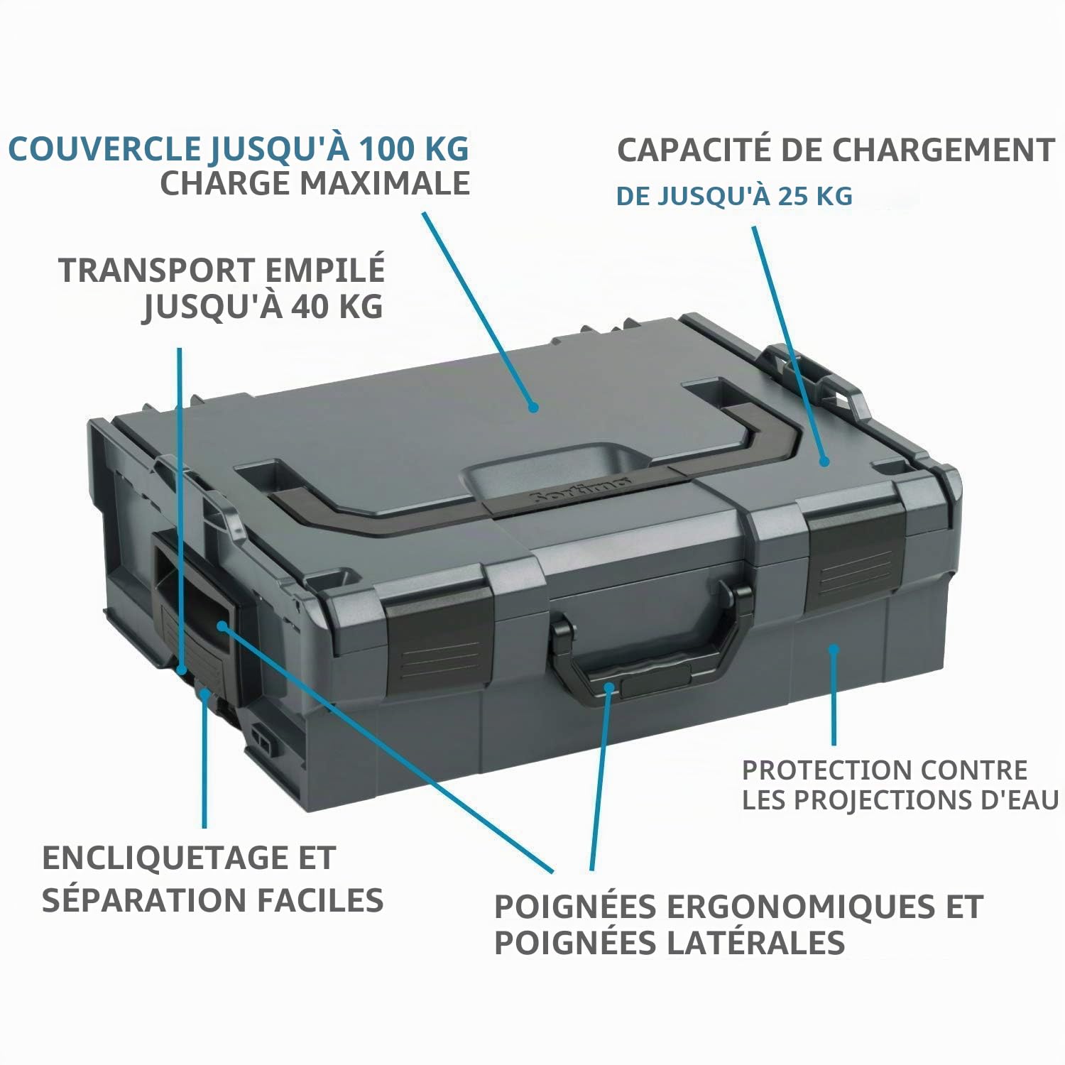 Bosch Sortimo L Boxx 136 | Taille 2 | Professionnel Outils | Outils Vide Plastique | Idéale Outil Organisateur Boîte