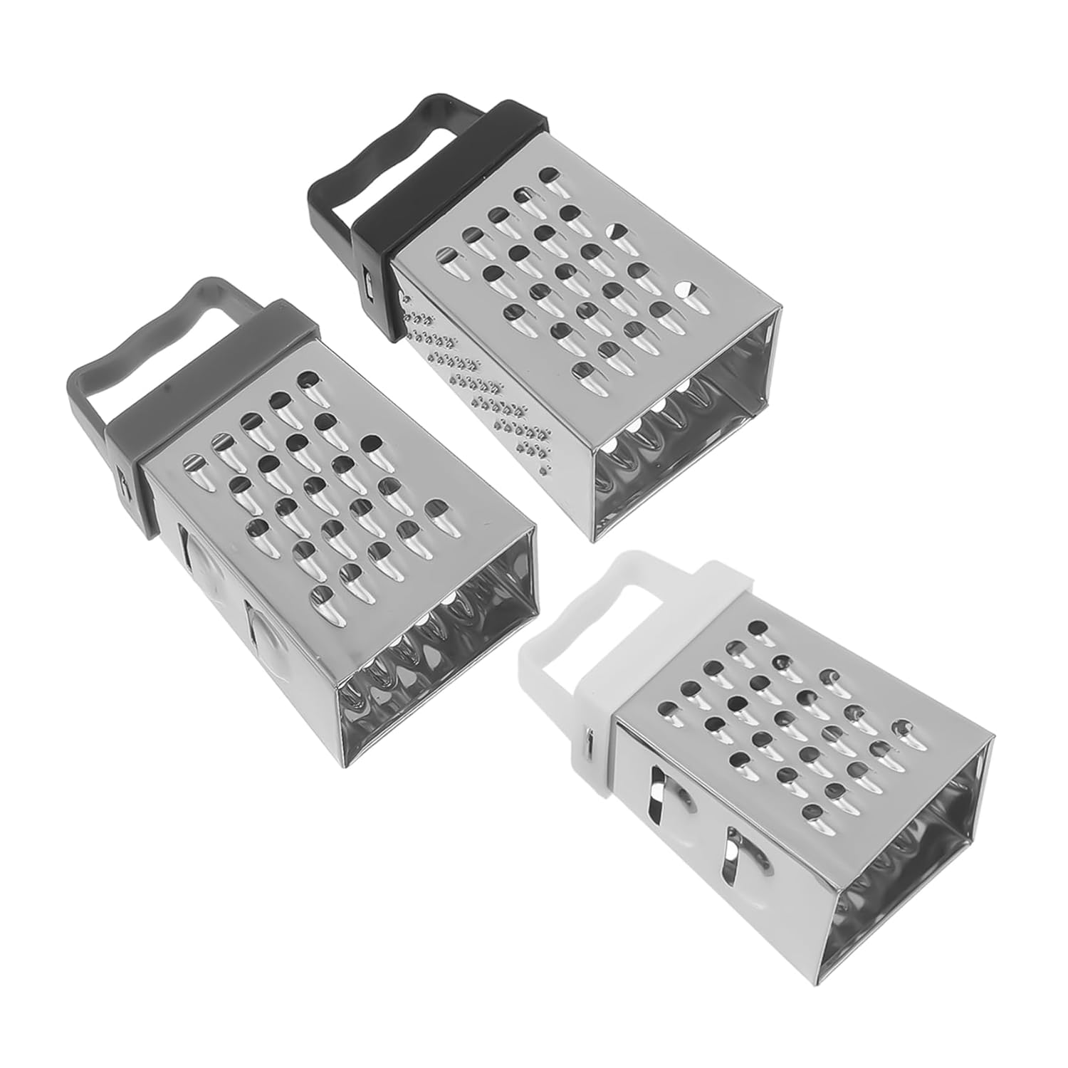 ABOOFAN 3pcs Mini Cheese Grater Handheld Vegetable Slicer Cheese Shredder Cabbage Slicer Machine Stainless Steel Kitchen Gadget