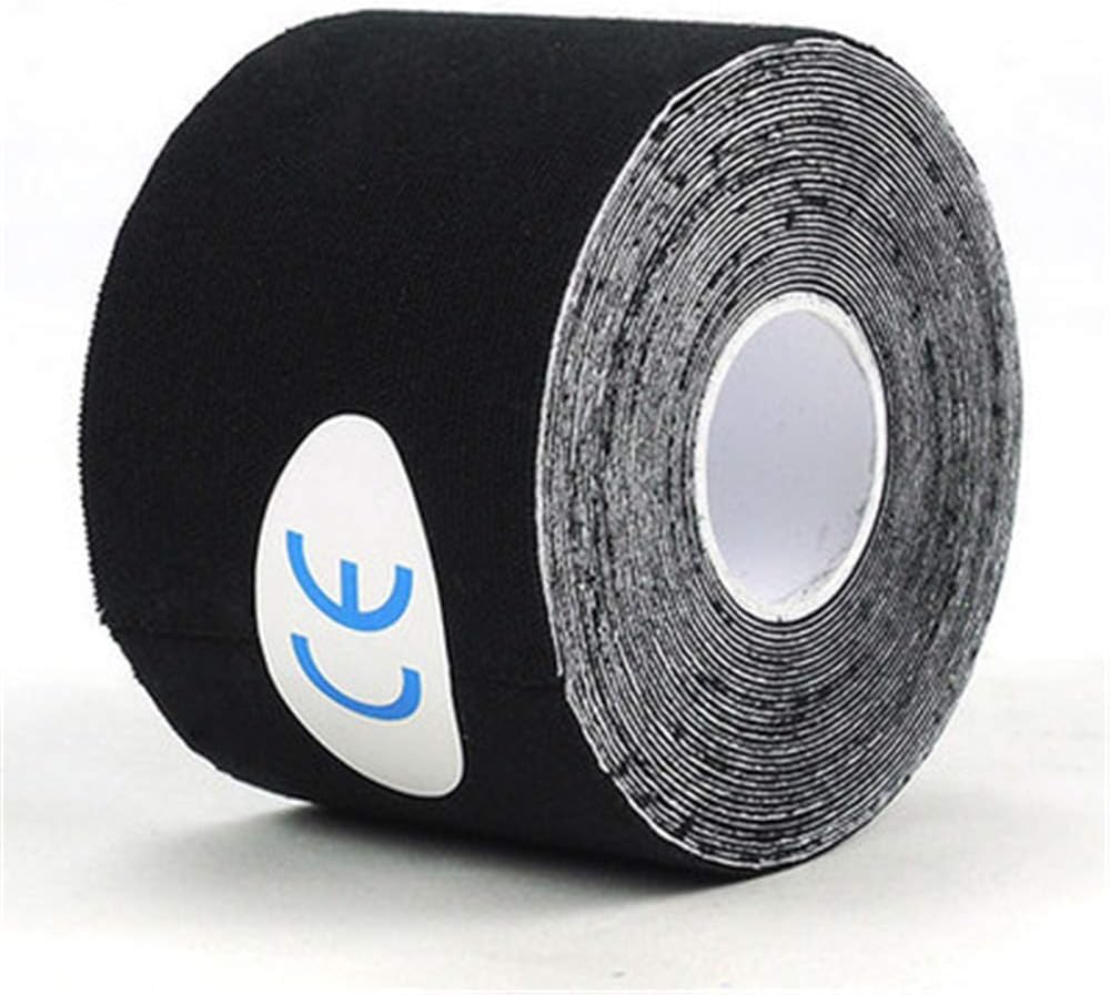 Kinesiology Tape, Recovery and Physiotherapy Kinesiology, Breathable Waterproof Athletic Recovery Sports Tape, Perfect Support for Athletic Sports,Black