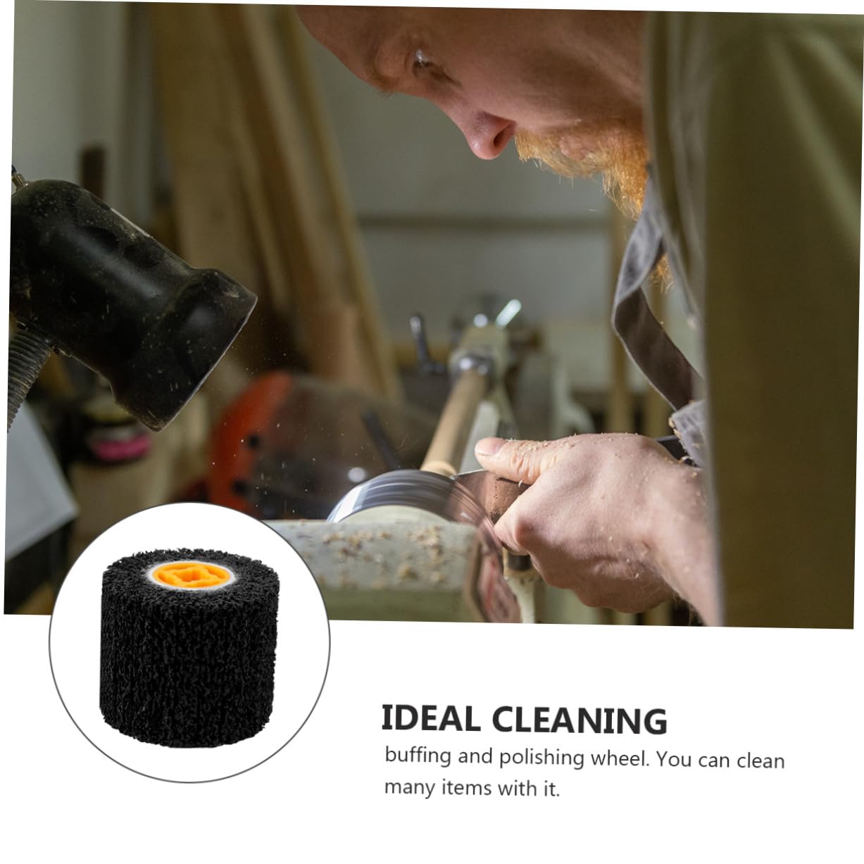 Ciieeo Polishing Brush Wheel for Jewelry Black Grinding Tool for Removal Surface Polishing Extensive Application Non Ferrous Materials Lightweight and