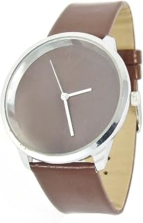 Qtqgoitem Coffee Color 1.8cm Wide Faux Leather Adjustable Band Round Dial Watch for Women (Model: 577 cd9 d50 eff 901)