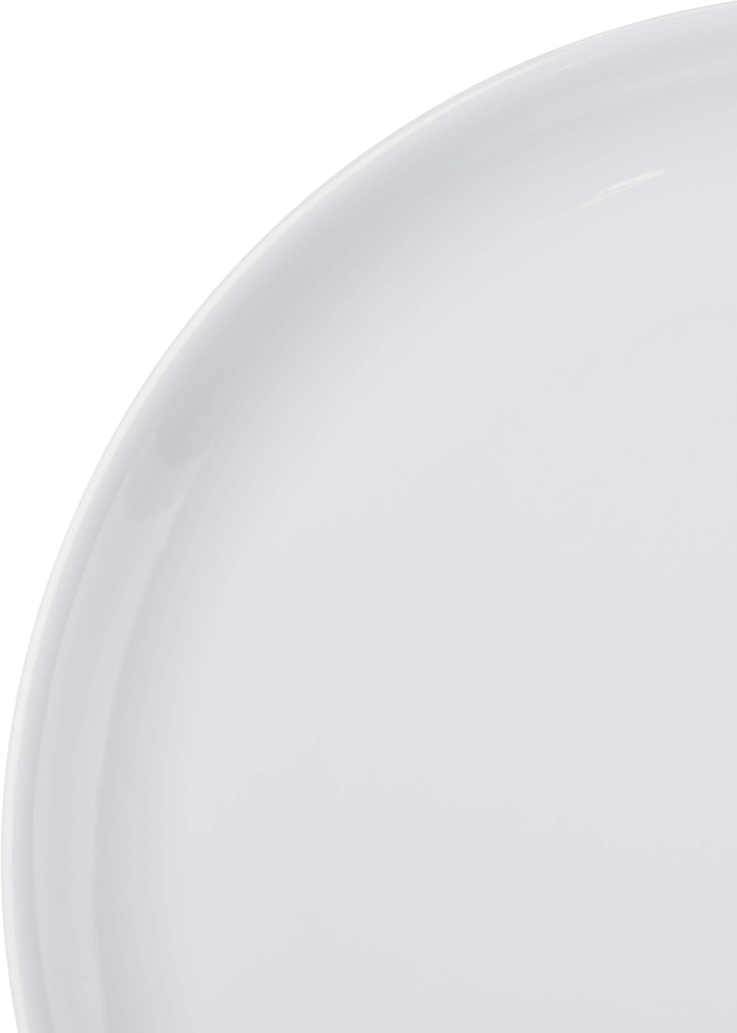  | Amuse Home Bayview Essentials- Chip-Resistant Large Daily Melamine Round Dinner Plate- Set of 6-11 inches (White): Dinner Plates