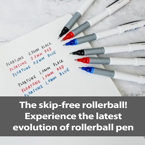 Miniatura 2 de Pentel Floatune Rollerball, punta gruesa de 0.039 pulgadas, tinta azul, caja de 12 (BY110-C)