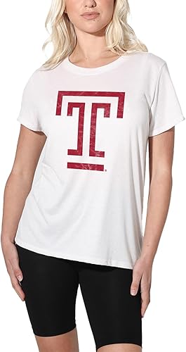 Colección oficial de camisetas sueltas con logotipo primario para mujer, color blanco