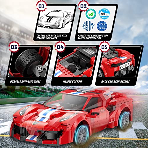 Stem Projects For Kids Ages 6, 8, 12, Remote & App Controlled Racing Car Building Toys, Sports Race Car Model Build Blocks Stem Kit, 306Pcs Vehicle Educational Toy For Girls Boys 7 9 10 11+ Years Old #TOP3