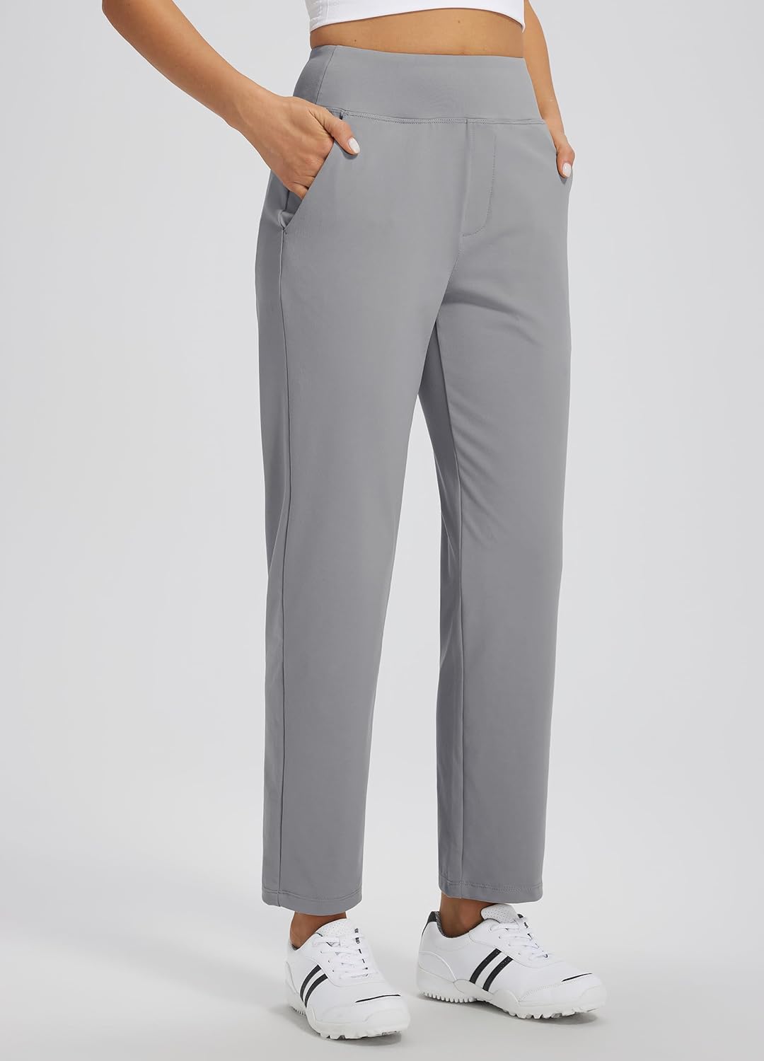 Libin Womens Casual Travel Pants 7/8 Stretchy Golf Pants Ankle Dress Pant Slacks Athletic Workout Sweatpants with 4 Pockets - Image 2