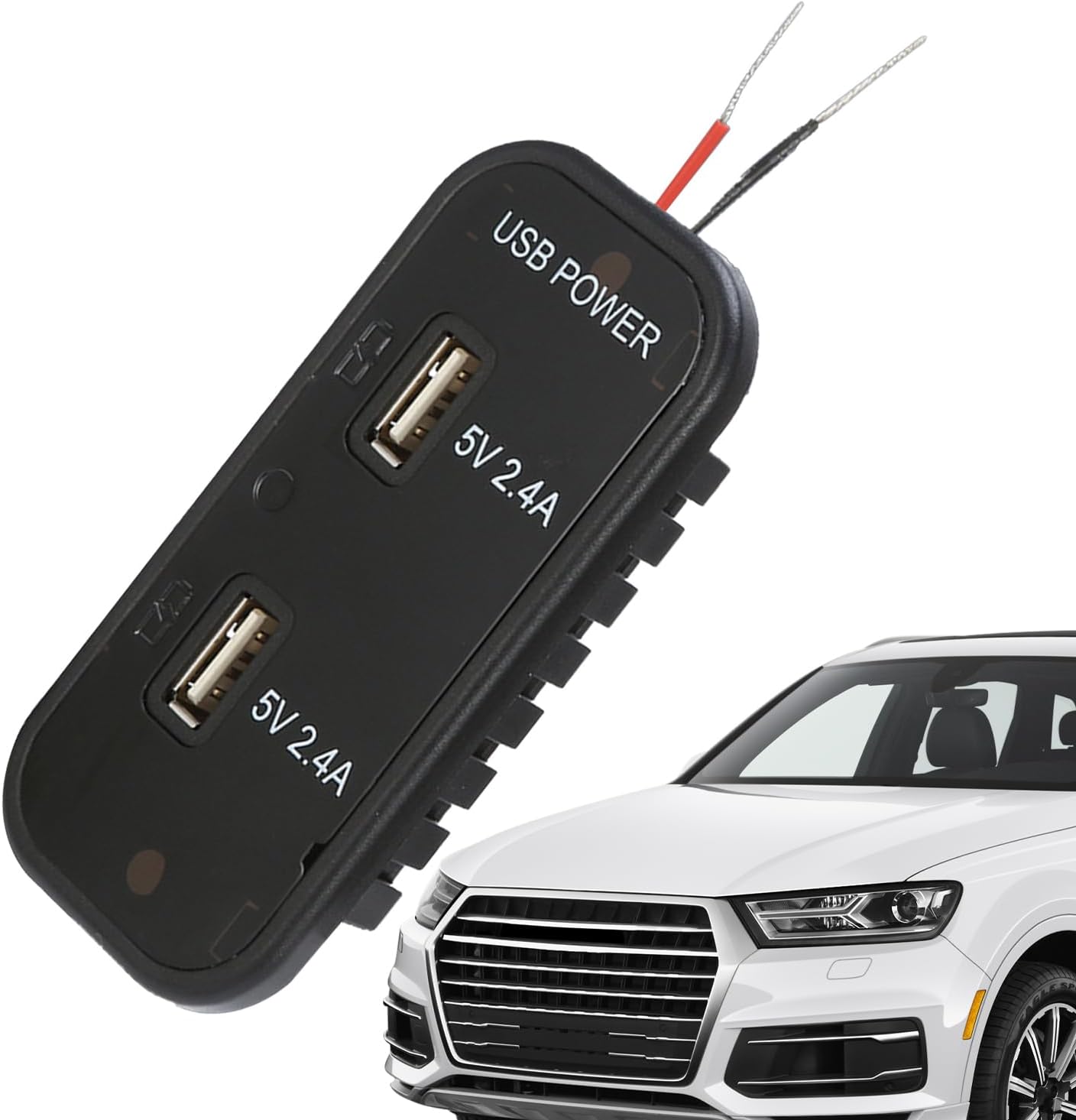 Adattatore per caricabatterie auto, doppia presa 12/24V, caricatore per telefono cellulare da automobile, per camion automobili smartphone veicolo viaggio tablet