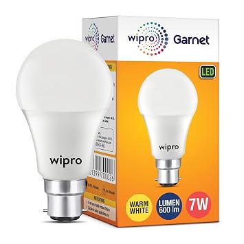 wipro Garnet N70002 B22D 7-Watt Led Bulb (Warm White, Pack of 1)