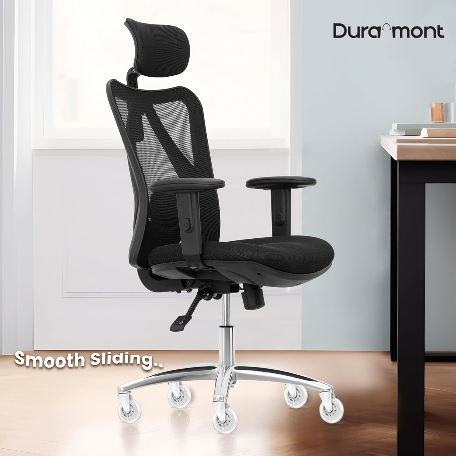 Office Chair Wheels - Set of 5 Rollerblade-Style Casters, Smooth & Quiet Rolling, Protects Hardwood Floors & Carpets, Universal Fit, Durable and Long-Lasting - White