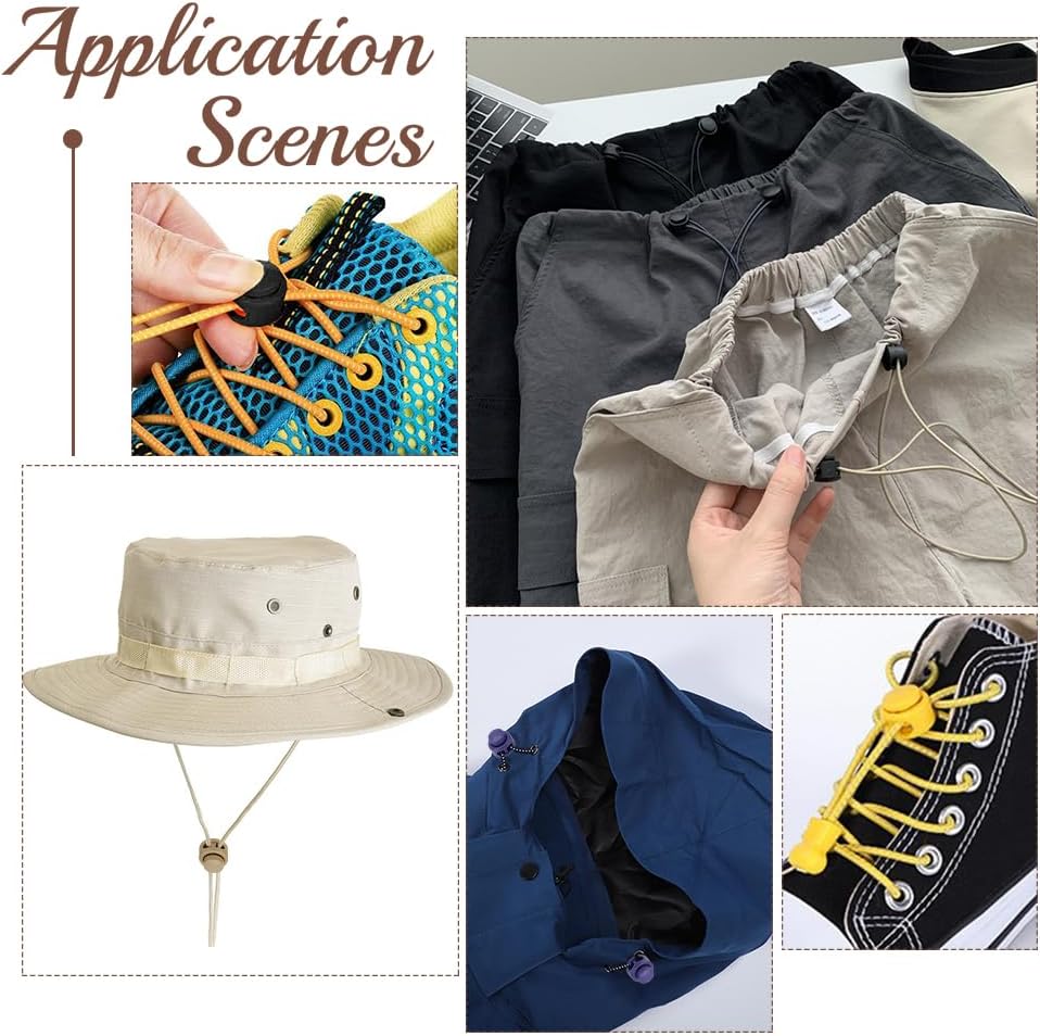 WADORN 30Pcs 15 Colors Plastic Cord Locks, Double Hole Drawstring End Stopper Fastener Spring Slider Toggles Clip with Storage Box for Shock Cord Drawstring Shoelace Locks Hoodies Bags Clothing - Image 5