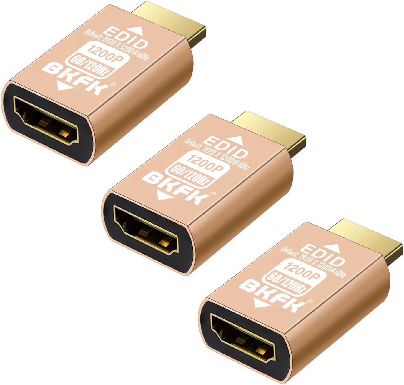 HDMI edid Emulator Adapter,1920X1200@60/120Hz 3Pack emulators,Reliable Pass-Through for Extender/AV Receiver/Video Splitters