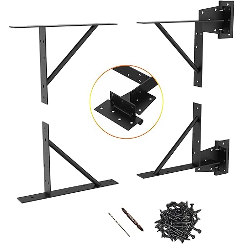 Gate Frame Kit,Gate Corner Brace Bracket Heavy Duty Adjustable No Sag Kit Durable Solid Iron for Shed Doors, Driveway Gates, Corral Gates,Wood Windows