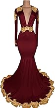 maroon and gold gown