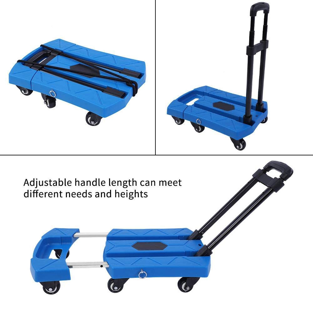 Foldable Sack Truck, 500 Lb, Heavy Duty Luggage Trolley, Utility Dolly Platform Cart With 6 Wheels For Luggage, Car, Home, Travel, Moving Shopping, Office, Purple - View #5