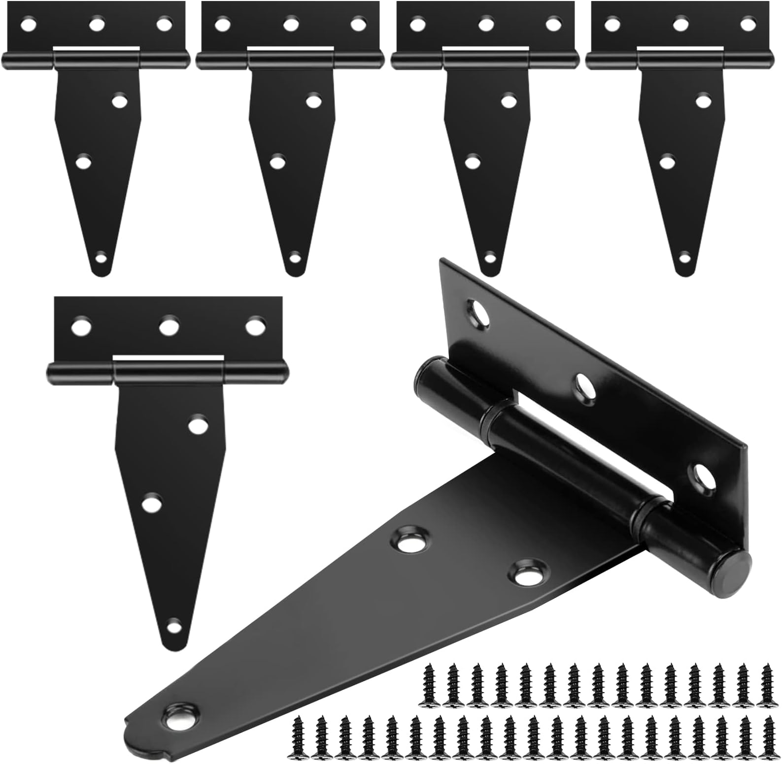 4X Heavy Duty Gate Strap Hinges 200mm/8" Galvanised Outdoor Hinges