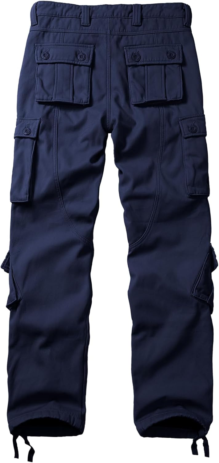 Women’s Fleece Lined Insulated Windproof Thermal Warm Thick Snow Cargo Work Travel Pants Winter Hiking Outdoor Pants - Image 2