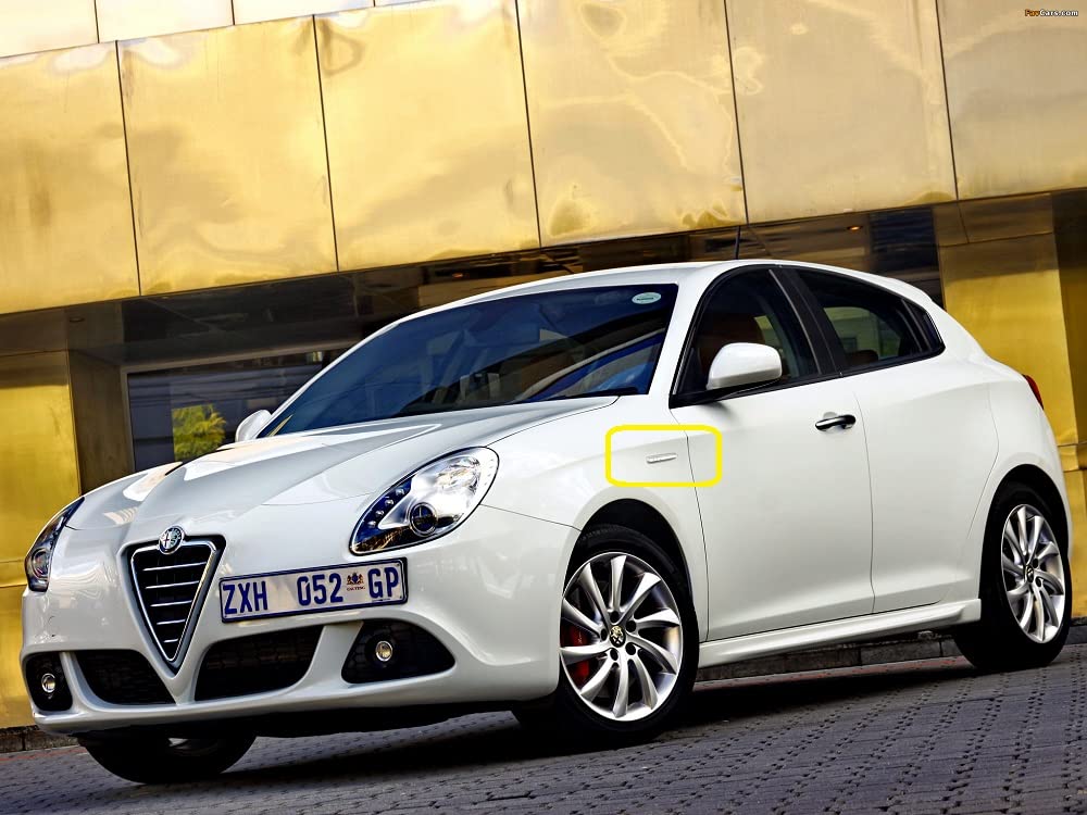 Indicatore laterale LED Indicatore di direzione laterale Ambra Luce frecce compatibile con Alfa Ro.meo Giulietta Hatchback tipo 940 Juliet (Lente trasparente)