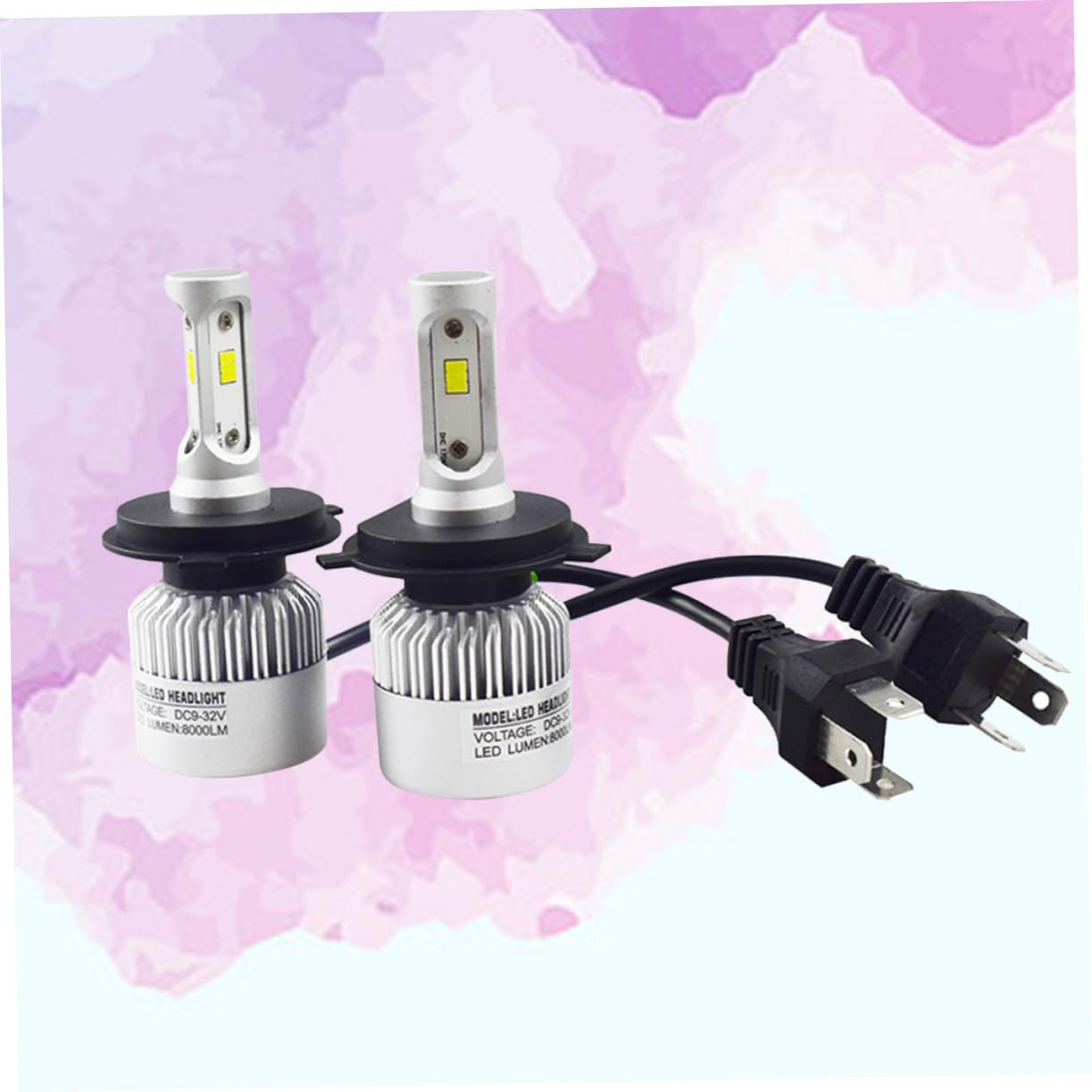 CHILDWEET Bombilla LED H4 para Coche, 2 Unidades de Aluminio