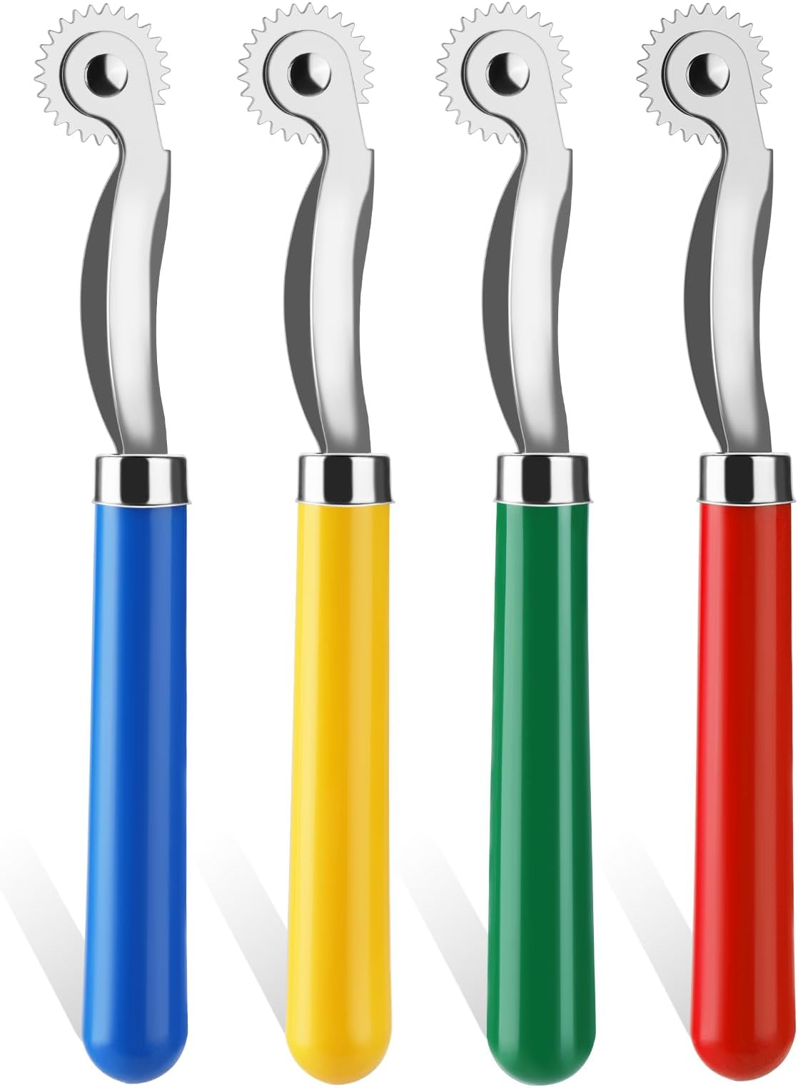 4 PCS Tracing Wheel,Tracing Wheel Sewing Tool, Plastic Handle Stainless Steel Pounce Wheel,Tracing Wheel for Sewing Patterns, Leathercraft, Professional Marking Spacer