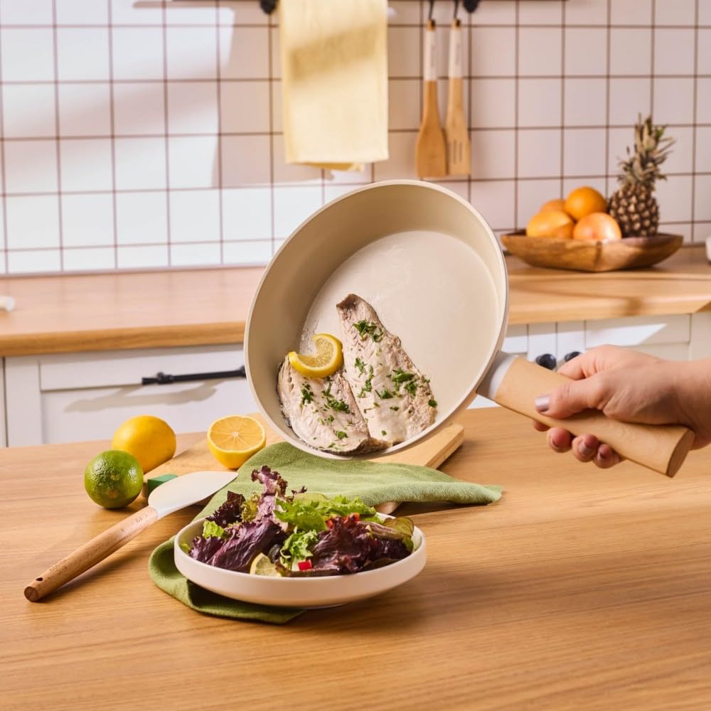 Karaca Swiss Crystal Almond Cream Batterie de cuisine 12 pièces