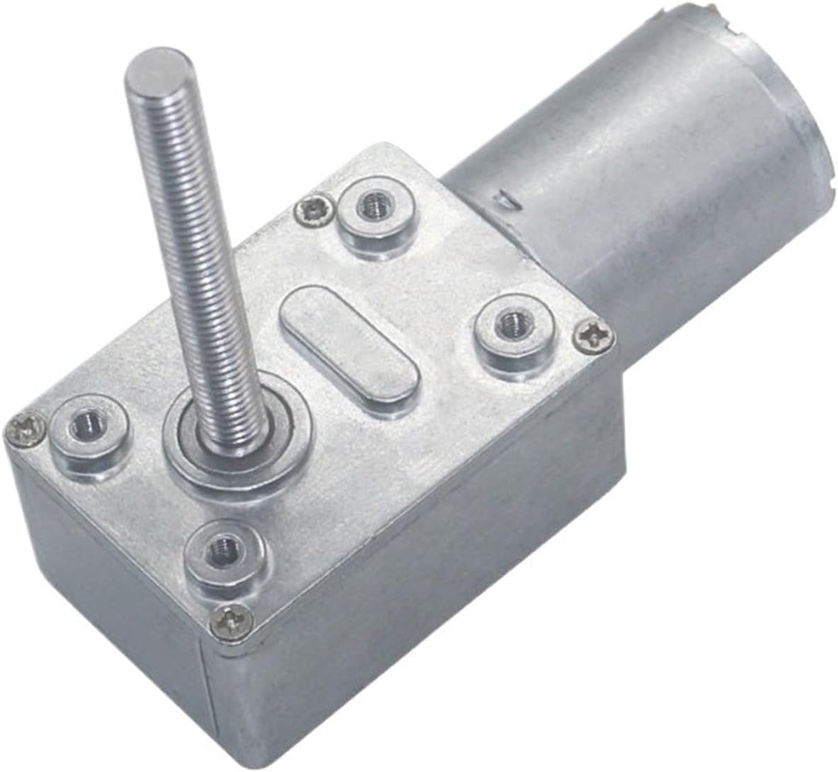 M6 Threaded Long Shaft Electric DC Worm Gear Motor 6V 12V 24V 6-150RPM High DC Motor Self-Locking Adjustable Speed JGY370(67RPM,12V)