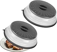 Vista 10 de VEVOR Cubierta y tapete para salpicaduras de microondas, tapa plegable de microondas de 10.8 pulgadas para alimentos, silicona resistente al calor