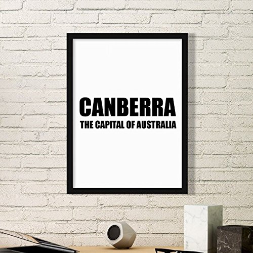 Impression artistique Canberra cadre noir déco murale maison - 2