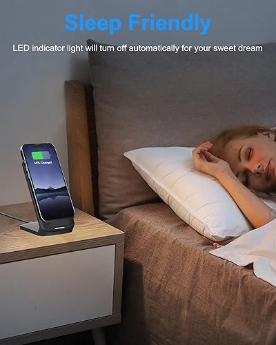 Miniatura 4 de Cargador inalámbrico rápido actualizado NANAMI, soporte de carga inalámbrica certificado Qi compatible con Samsung Galaxy S25/S24/S23/S22/S21/S20 y