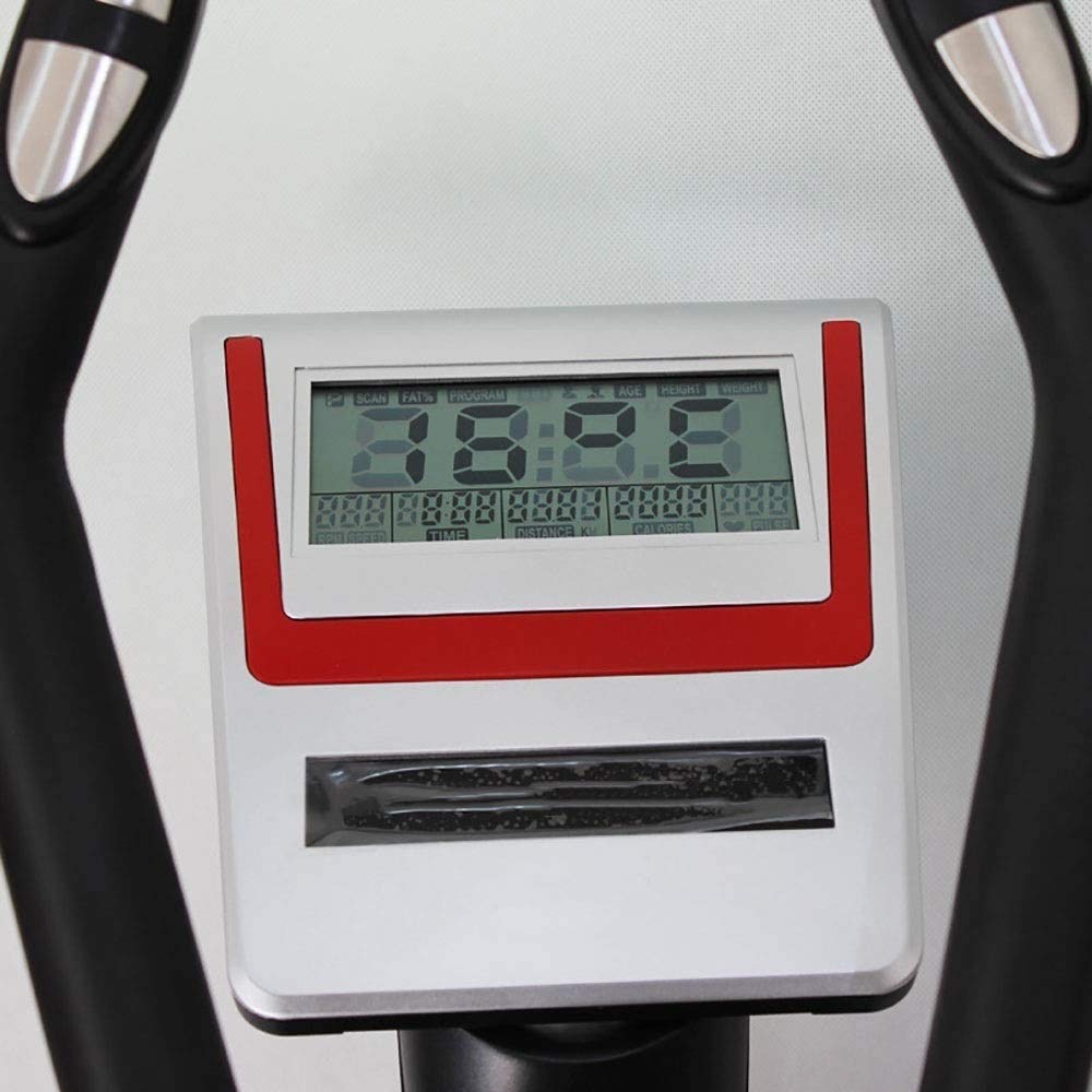 Macchine per Step Fitness, Cross Trainer ellittico da casa, Resistenza Magnetica a 8 Livelli, Volano bidirezionale da 12 libbre, Monitor con sensore di frequenza cardiaca e Supporto per Tablet alla