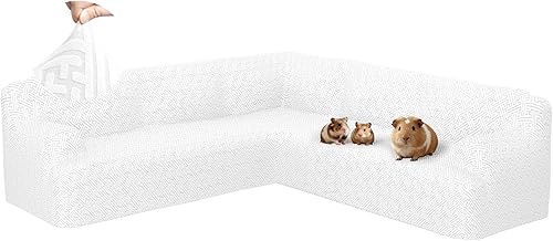 Miniatura 11 de Fundas para sofá seccional en forma de L de ROFASVCO, funda de sofá de 1 pieza elástica, antideslizante, lavable, funda de sofá de forro polar