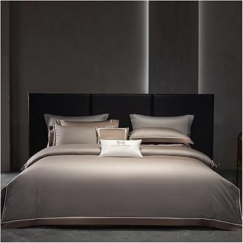 Bed, 100S Yarn Dyed Jacquard Egyptian Cotton Luxury Bedding Set Queen King Size Duvet Cover Set Bed Sheet Pillowcases Home Textiles